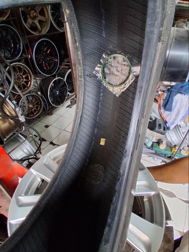 Tire patched! Tire patched!